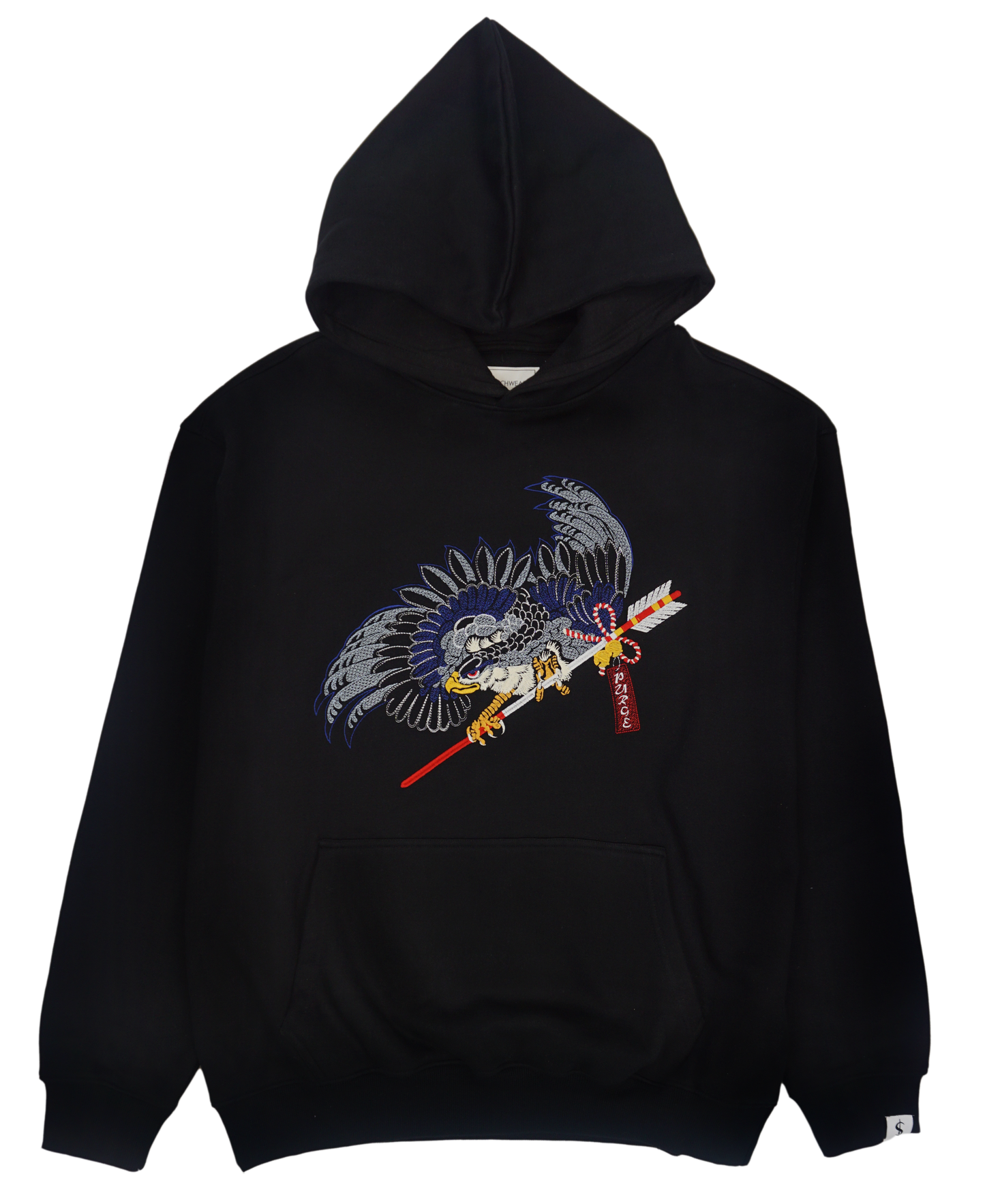 Blue Falcon Embroidered Heavy Hoodie