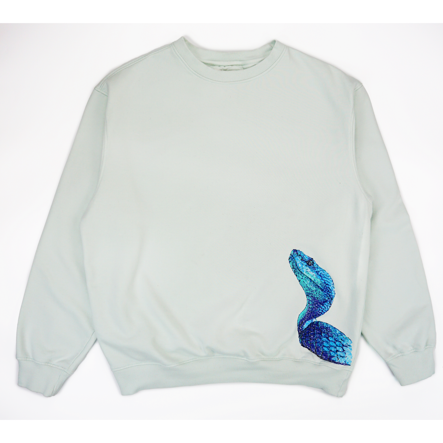 Blue Viper Embroidered Crew Sweater